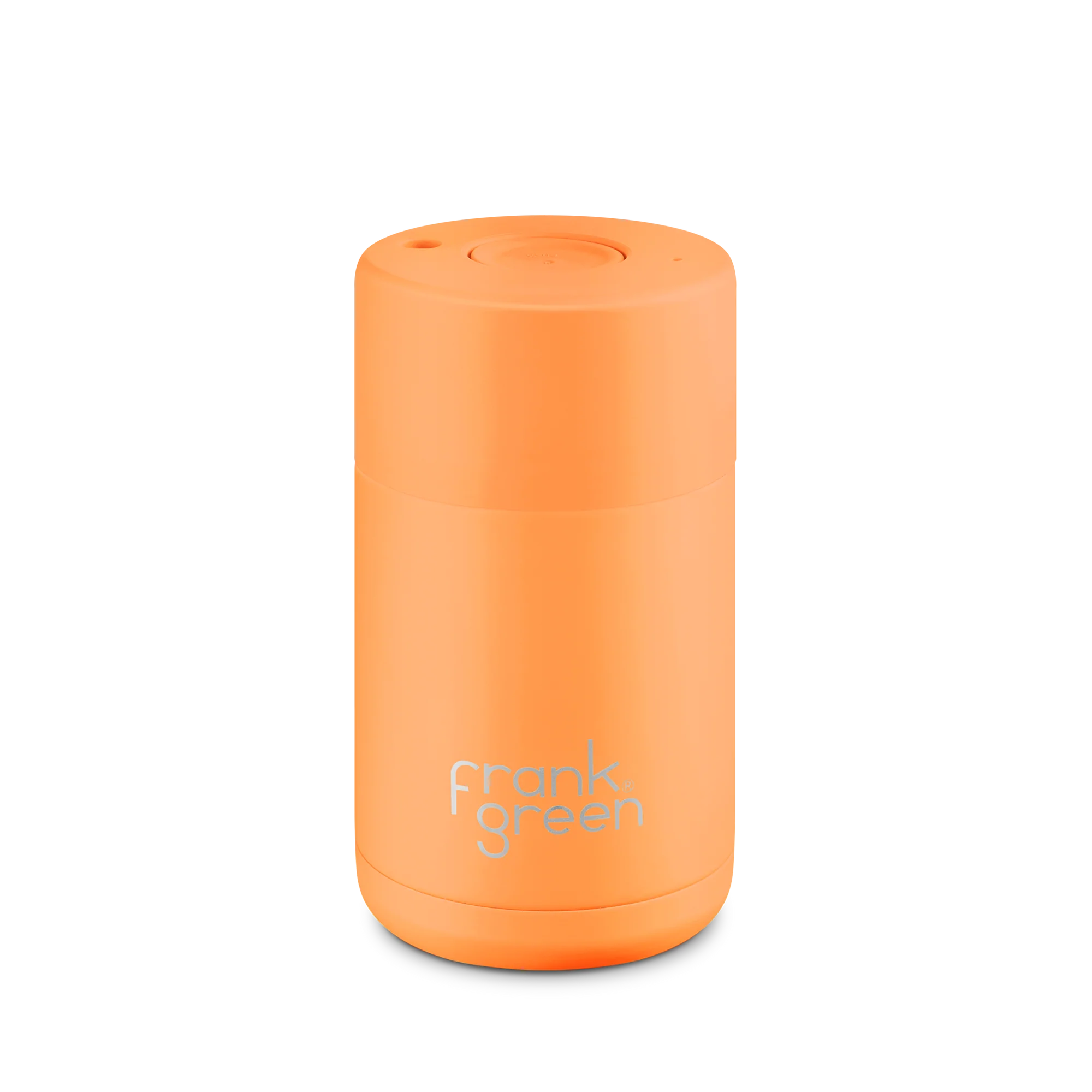 Frank Green Ceramic Cup 295ml Button Lid - Neon Orange