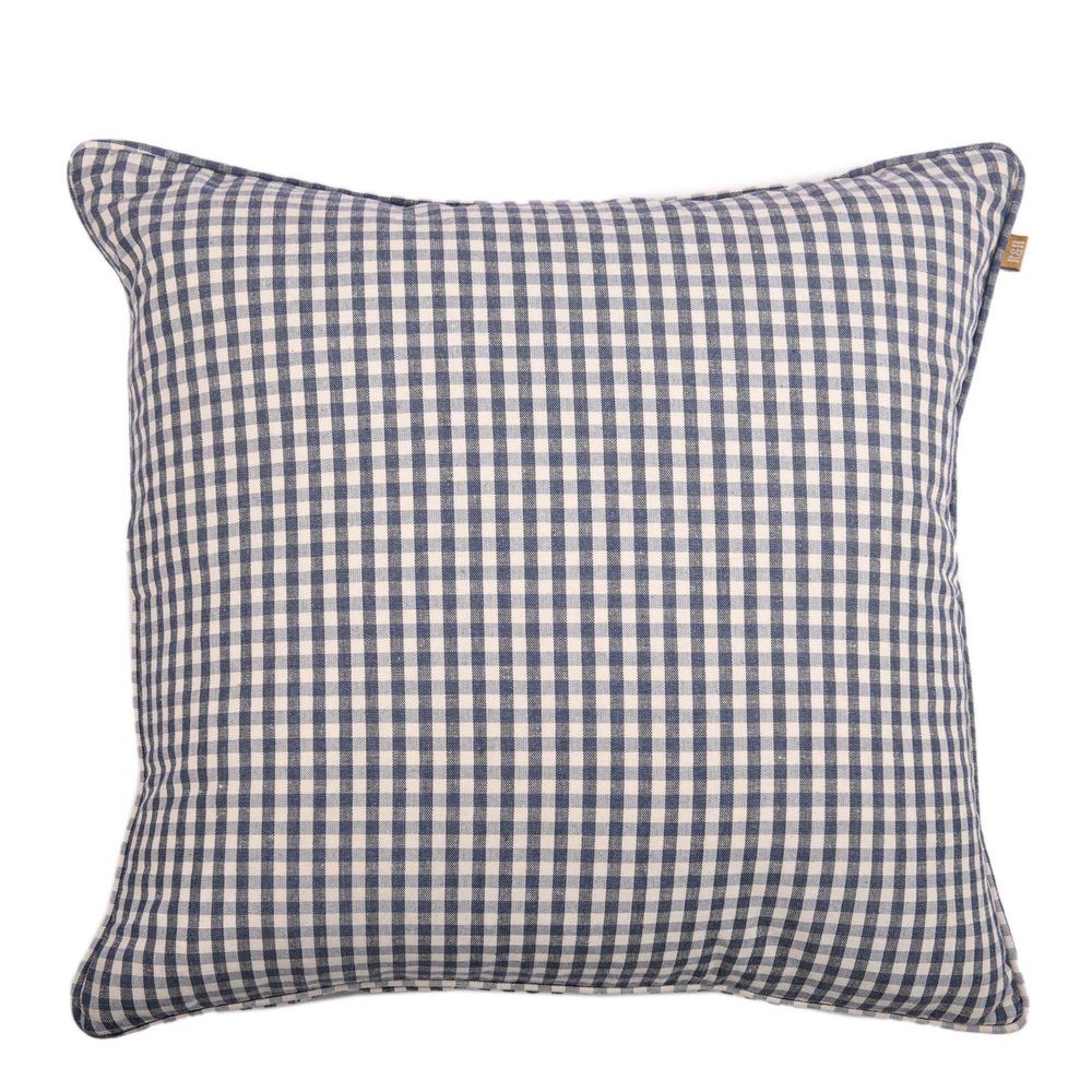 Gingham Cushion Blueberry
