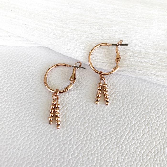 Tropic Charm Hoops - Rose Gold