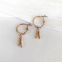 Load image into Gallery viewer, Tropic Charm Hoops - Rose Gold
