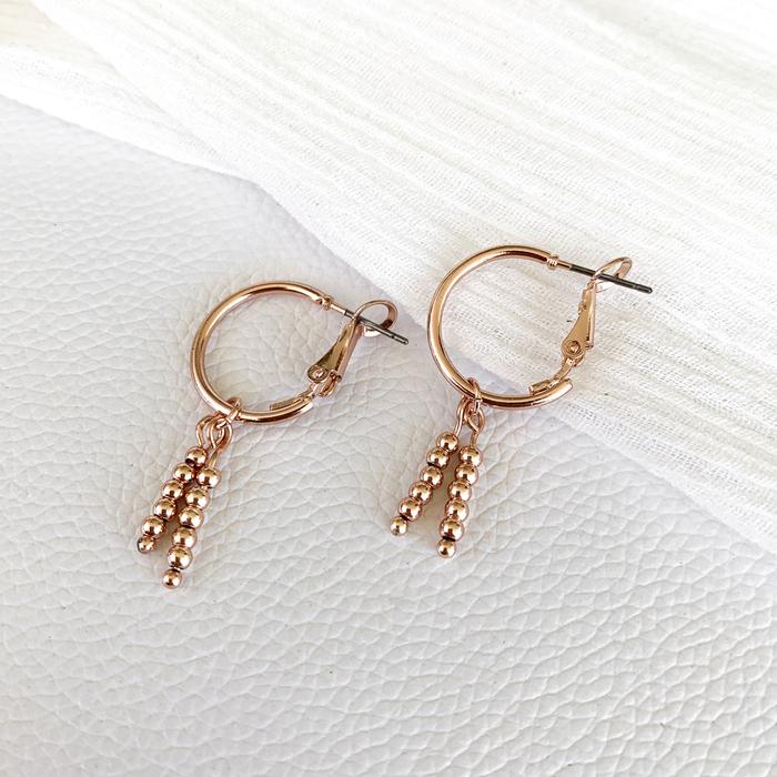 Tropic Charm Hoops - Rose Gold