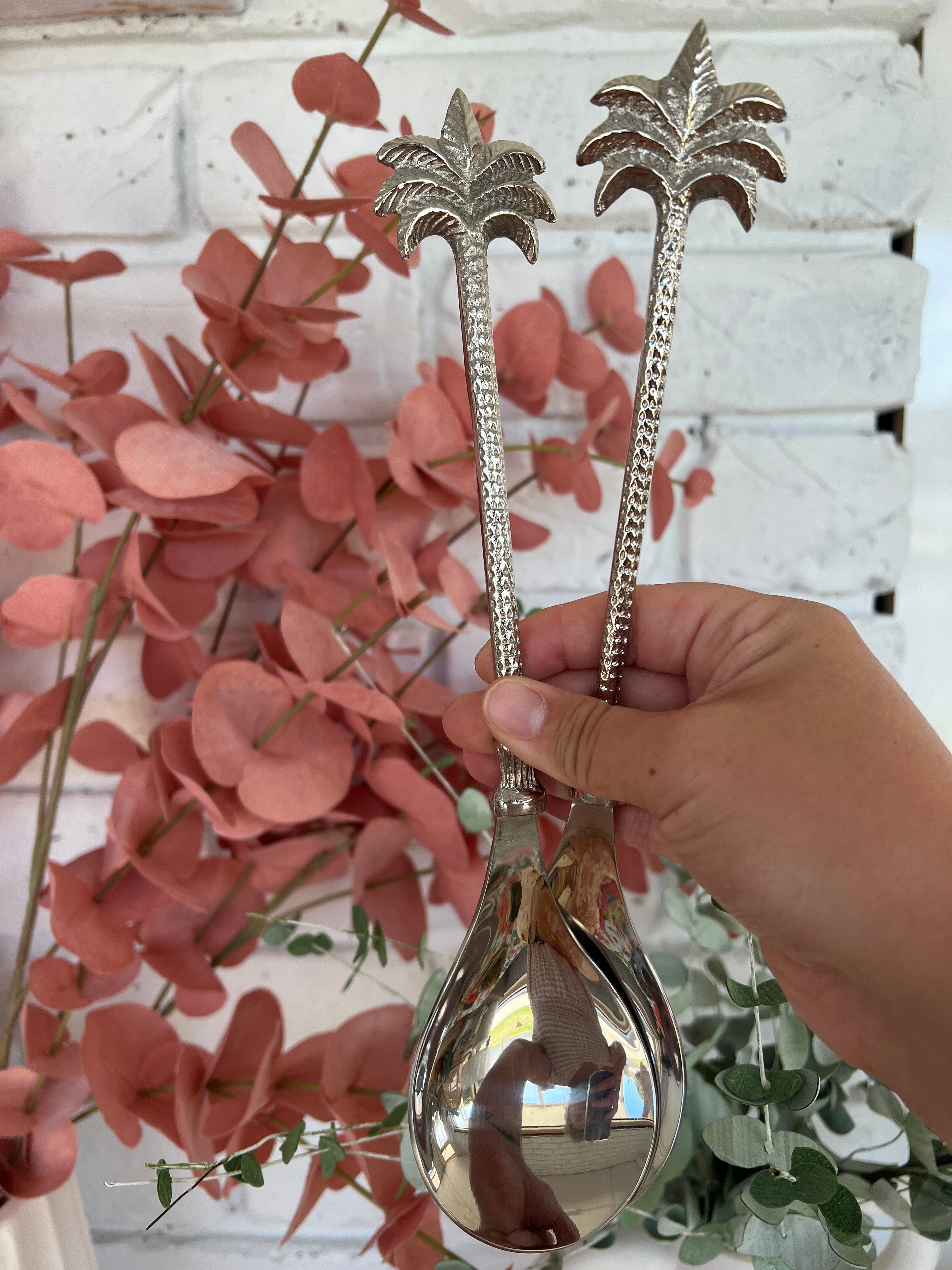 Silver Palms Salad Servers