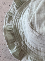 Muslin Frill Hat Seafoam