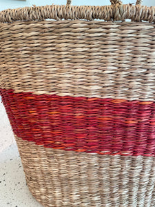 Market Basket with Red Stripe