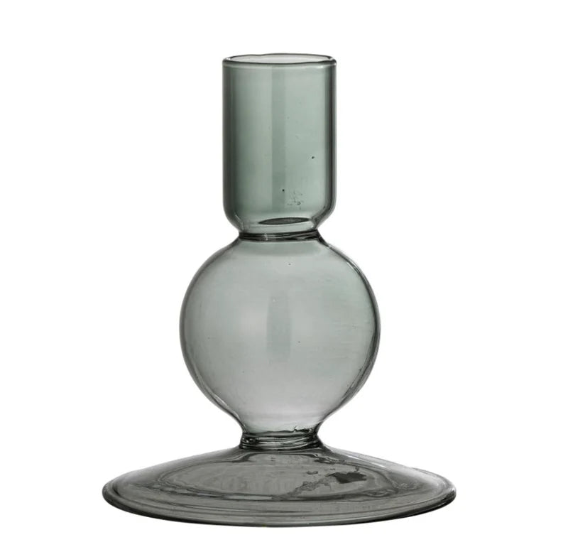 Isse Candlestick, Green, Glass