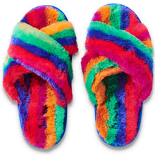 Load image into Gallery viewer, Rainbow Blast Adult Slippers
