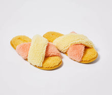 Load image into Gallery viewer, Peaches and Pineapples Boucle Adult Slippers
