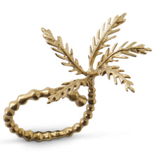 Load image into Gallery viewer, Palm Tree Brass Napkin Rings
