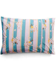 Floral Stripe Organic Cotton Pillowcases 2P