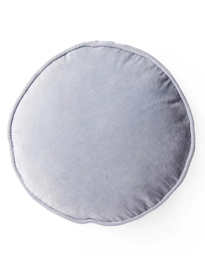 Fog Grey Velvet Pea Cushion