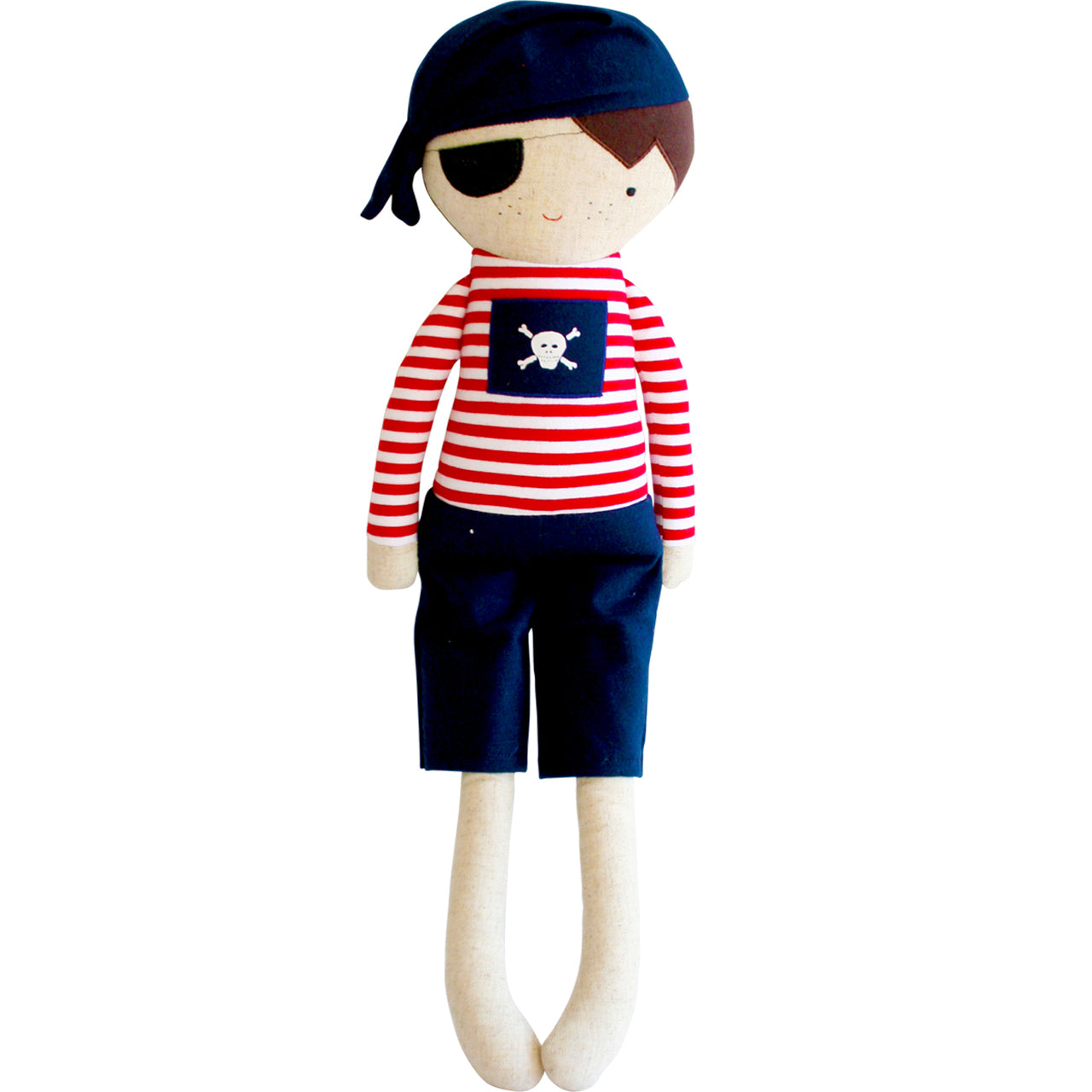 Linen Pirate Boy 50cm Navy & Red