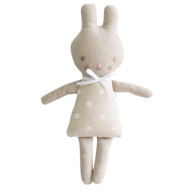 Bonnie Bunny Rattle 19cm White Spot