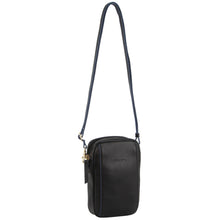 Load image into Gallery viewer, 2-Tone Urban Leather Cross Body Bag Black
