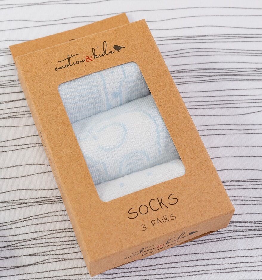 Blue Safari 3pk Socks