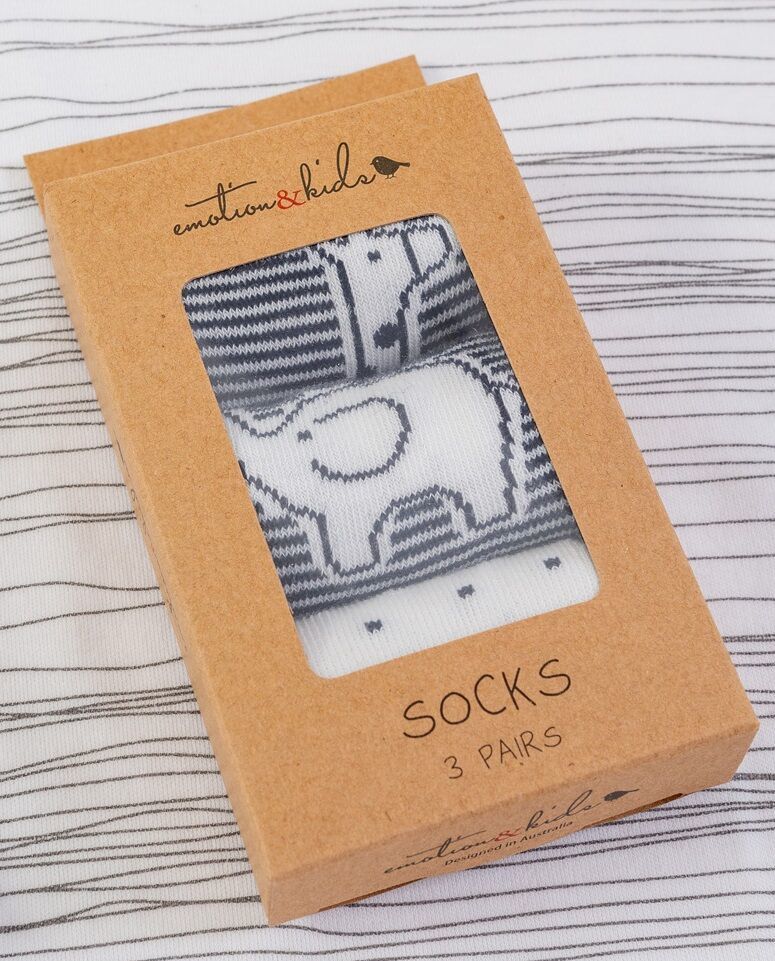 Navy Safari Socks 3pk
