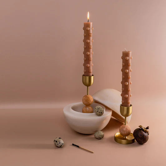 Polka Candle Duo Nude