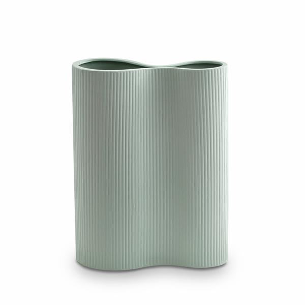 Ribbed Infinity Vase Blue -Green (M)