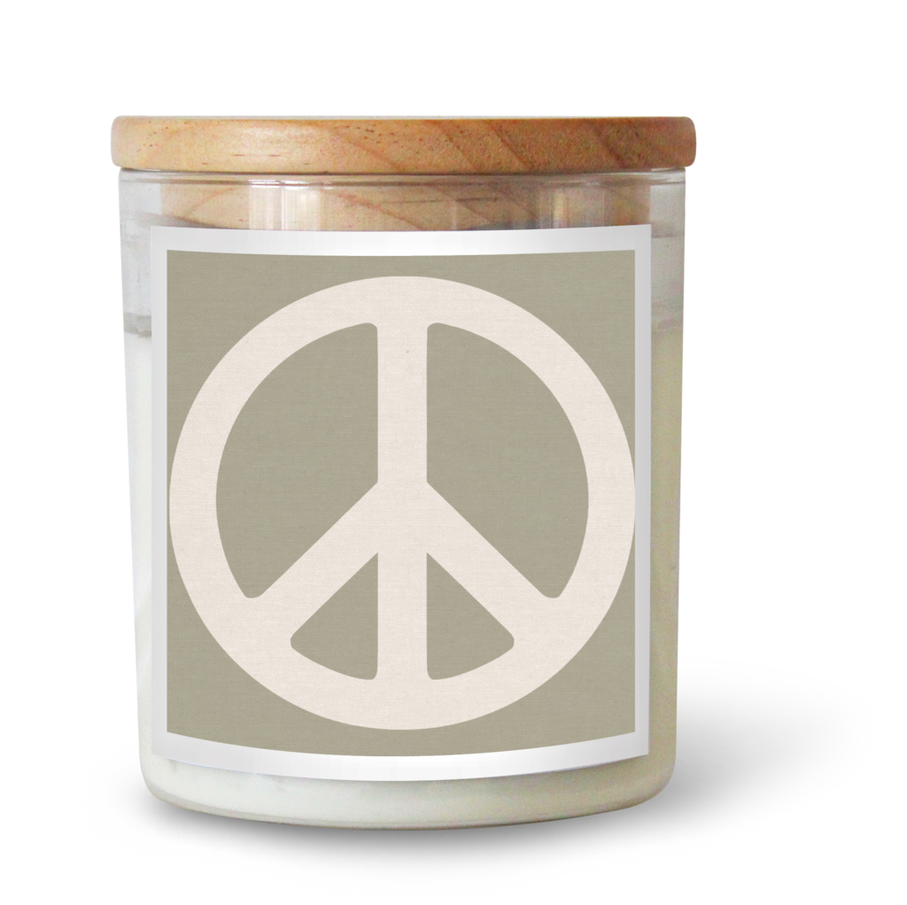Peace Sign Sage Candle
