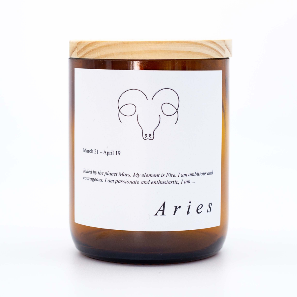 Aries Zodiac Candle