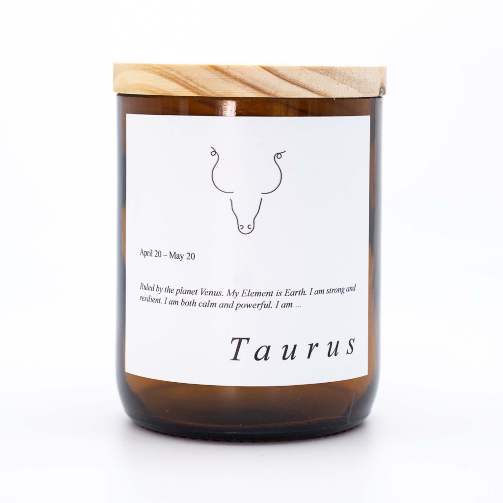 Taurus Zodiac Candle