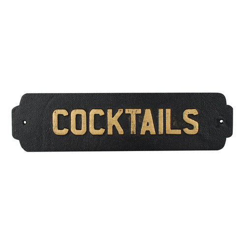 Cocktails Cast Iron Wall Accent