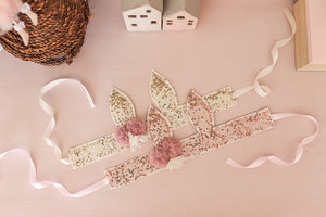 Sequin Bunny Crown Gold