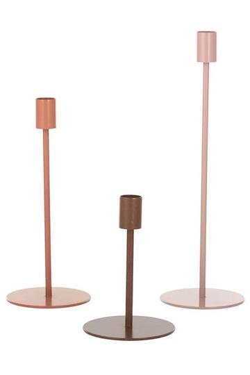 Pink Metal Candle Holders