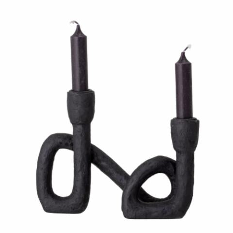 Black Polyresin Candle Holder