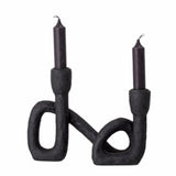 Black Polyresin Candle Holder