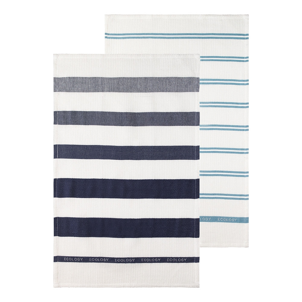 Ecology Foundation Tea Towels Set of 2 - Denim Blue