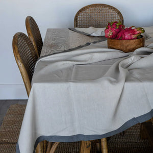 Elegance Linen Tablecloth - Storm