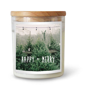 Happy Merry Christmas Candle