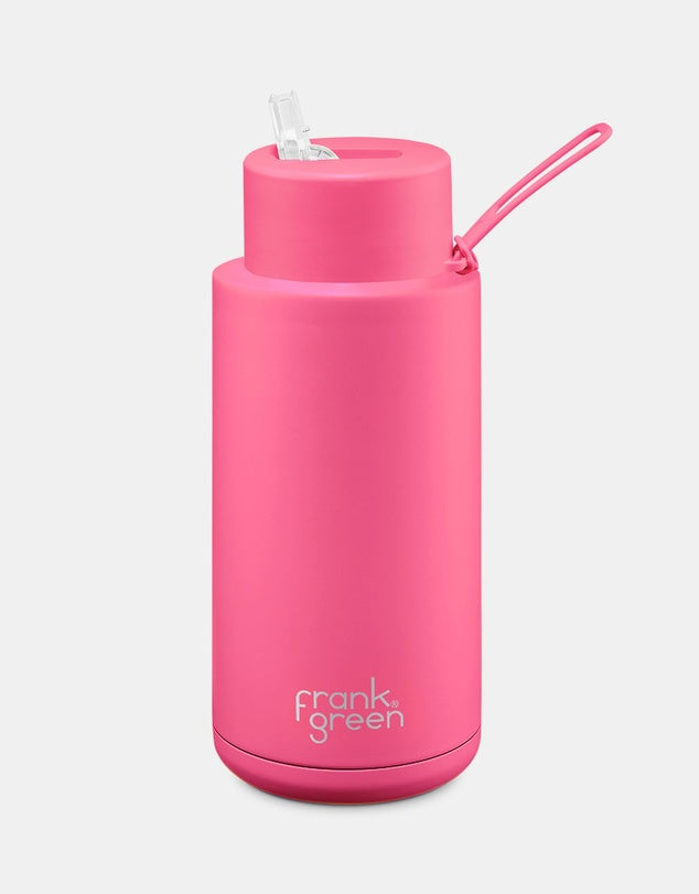 Frank Green 1 Lt Ceramic Bottle - Neon Pink