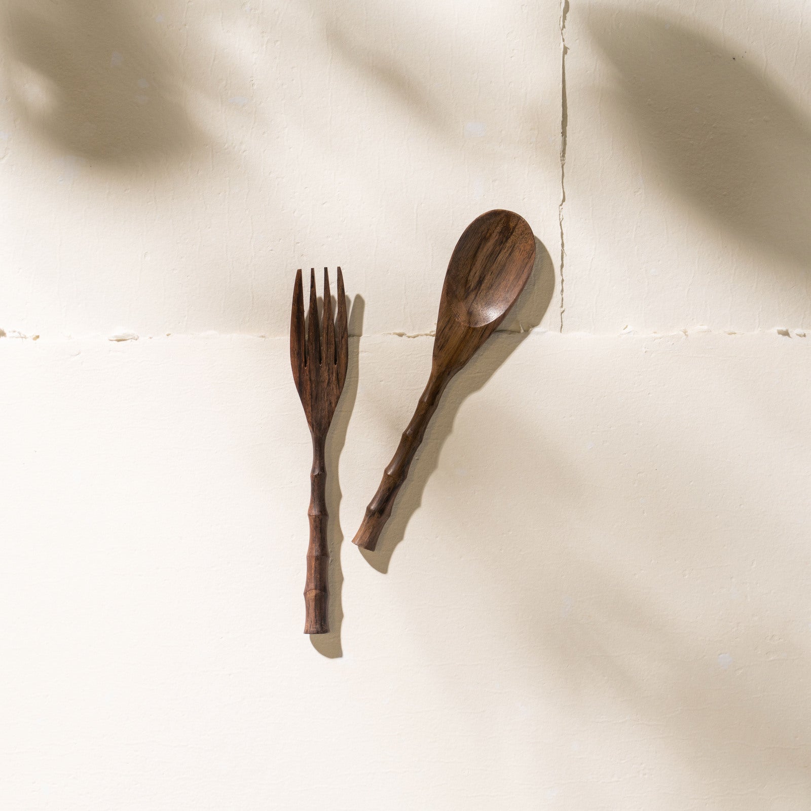 Hand Carved 18cm Mini Rosewood Salad Servers