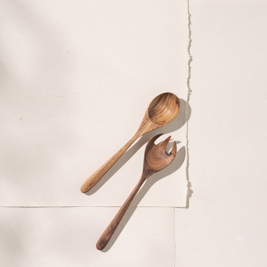 Zahra Teak Salad Servers