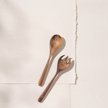 Load image into Gallery viewer, Zahra Teak Salad Servers
