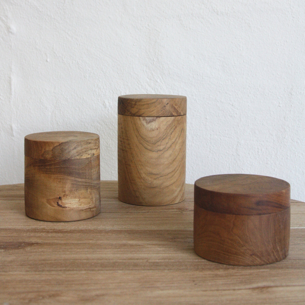 Huba Wooden Canisters