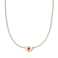 Load image into Gallery viewer, July Ruby Birthstone Necklace 18k Gold Plated

