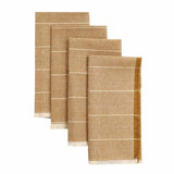 Wild Stripe Napkin Mustard Set/4