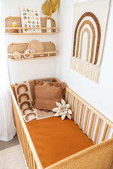 Organic Cotton & Bamboo Fitted Sheet Rust