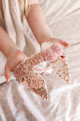 Sequin Bunny Crown Rose Gold