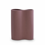 Ribbed Infinity Vase Plum