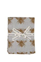 Honey Bee Napkin Mustard Set 4