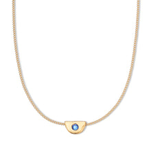 Load image into Gallery viewer, September Sapphire Birthstone Necklace 18k Gold Plated
