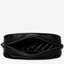 Load image into Gallery viewer, Plunder Bag with Webbed Strap - Black Croc Emboss
