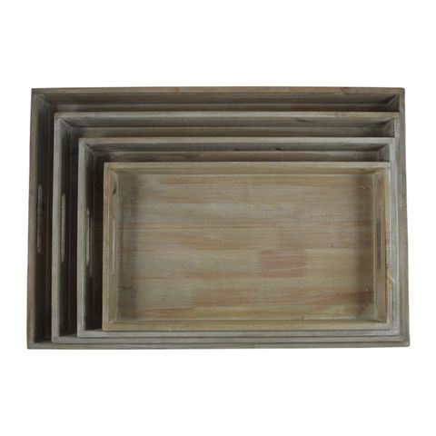 White Washed Vintage Trays